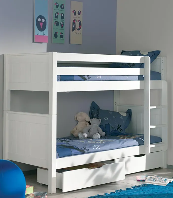 Lits|Cocktail Scandinave Lits superposés blancs 90×190 ASPEN