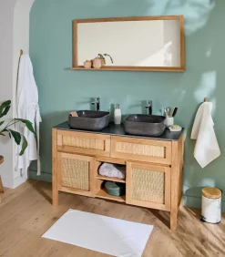Meubles Avec Vasques|Cocktail Scandinave Meuble salle de bain double vasque pierre – STONE