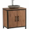 Découvrez Nos Meubles En Teck|Meubles Avec Vasques|Cocktail Scandinave Meuble teck avec vasque pierre BROWTON