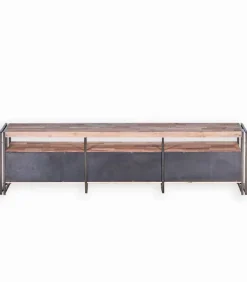 Meubles Tv|Cocktail Scandinave Meuble TV bois de bateau et métal L 208 cm SAMBA