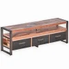 Meubles Tv|Cocktail Scandinave Meuble TV bois de bateau et métal SAMBA