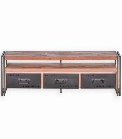 Meubles Tv|Cocktail Scandinave Meuble TV bois de bateau et métal SAMBA