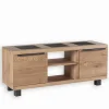Meubles Tv|Cocktail Scandinave Meuble TV frêne massif 2 portes PIER