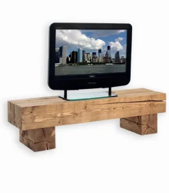 Meubles Tv|Cocktail Scandinave Meuble TV pin massif ciré POUTRE