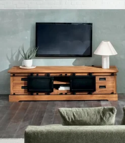 Découvrez Nos Meubles En Teck|Meubles Tv|Cocktail Scandinave Meuble TV teck recyclé STANLEY