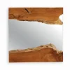 Découvrez Nos Meubles En Teck|Miroirs & Cloisons|Cocktail Scandinave Miroir carré teck recyclé ELI