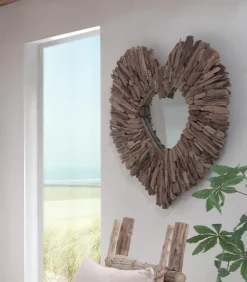 Miroirs & Cloisons|Cocktail Scandinave Miroir coeur WOODREAM