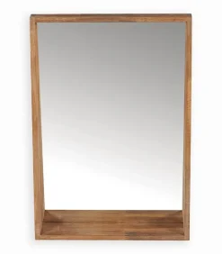 Miroirs|Miroirs & Cloisons|Cocktail Scandinave Miroir haut en chêne avec rebord