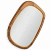 Découvrez Nos Meubles En Teck|Miroirs & Cloisons|Cocktail Scandinave Miroir teck recyclé ELIAS avec LED