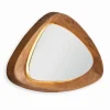 Découvrez Nos Meubles En Teck|Miroirs & Cloisons|Cocktail Scandinave Miroir teck recyclé SALLA avec LED
