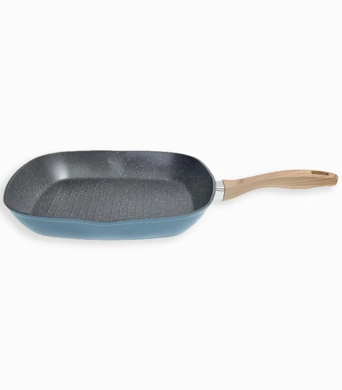 Accessoires Cuisine|Cocktail Scandinave Poêle carrée gril 28×28 cm STONE SAGE
