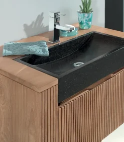 Découvrez Nos Meubles En Teck|Meubles Avec Vasques|Cocktail Scandinave Salle de bains en teck MALANGA