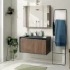 Meubles Avec Vasques|Cocktail Scandinave Salle de bains mural vasque noire MANLY