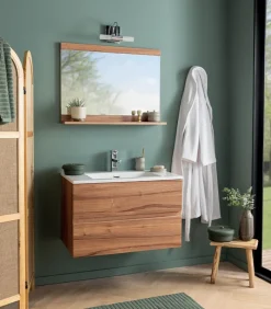 Meubles Avec Vasques|Cocktail Scandinave Salle de bains vasque blanche TONGA