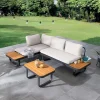 Ensembles De Jardin|Cocktail Scandinave Salon de jardin canapé d’angle modulable HOLBOX