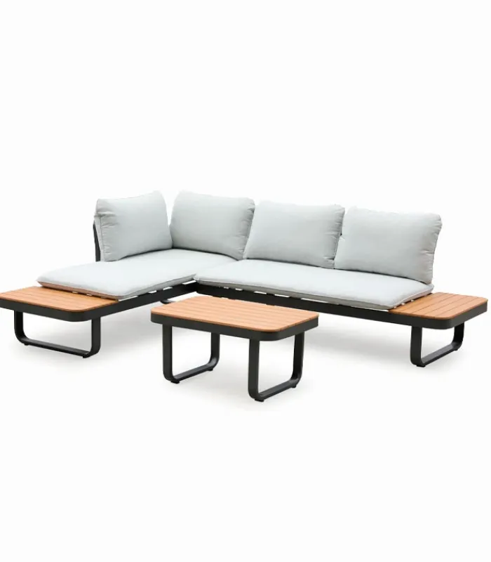 Ensembles De Jardin|Cocktail Scandinave Salon de jardin canapé d’angle modulable HOLBOX