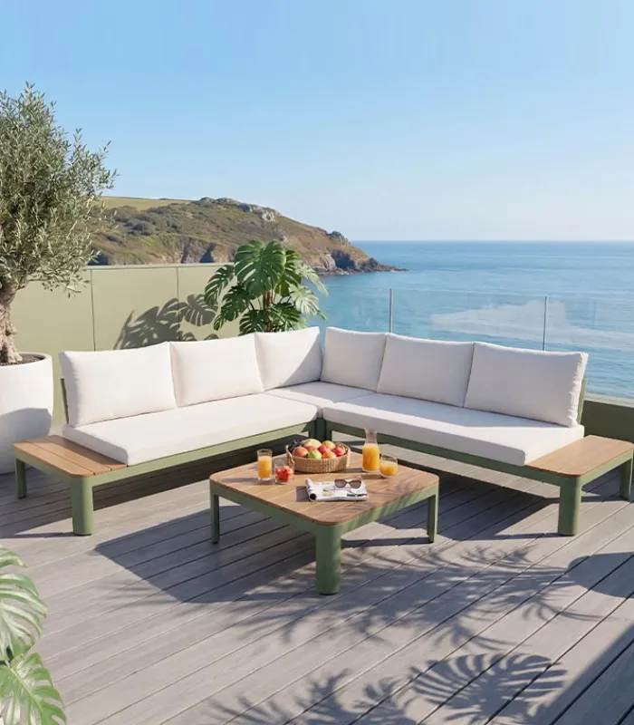 Ensembles De Jardin|Cocktail Scandinave Salon de jardin SILIMAN