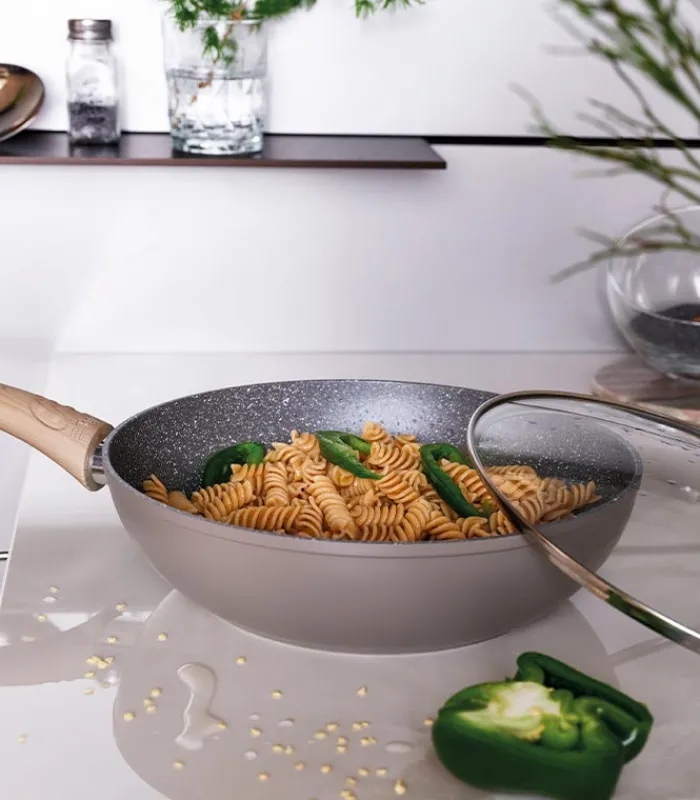 Accessoires Cuisine|Cocktail Scandinave Sauteuse 28 cm STONE SAGE taupe