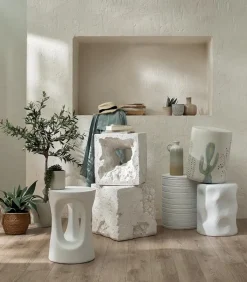 Consoles & Sellettes|Cocktail Scandinave Sellette blanche FIRA