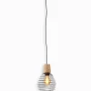 Suspensions|Cocktail Scandinave Suspension abat-jour ovale spirale
