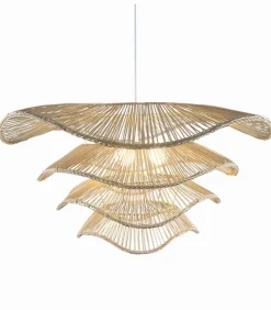 Suspensions|Cocktail Scandinave Suspension naturelle rotin MULTI-NIVEAUX Ø 80 cm