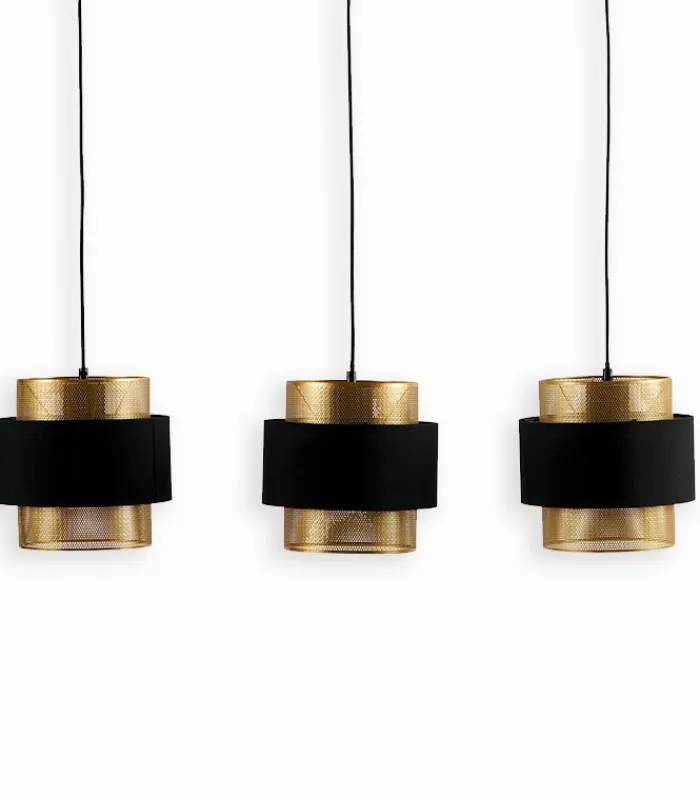 Suspensions|Cocktail Scandinave Suspension triple GOLDLINE