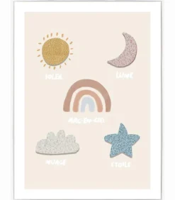 Enfants|Cocktail Scandinave Tableau toile CIEL
