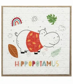 Enfants|Cocktail Scandinave Tableau toile HIPPOPOTAME