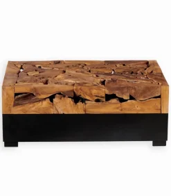 Découvrez Nos Meubles En Teck|Tables Basses|Cocktail Scandinave Table basse racine de teck et métal AYUNG