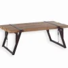 Tables Basses|Cocktail Scandinave Table basse sapin massif et fer vieilli WESTMOUNT