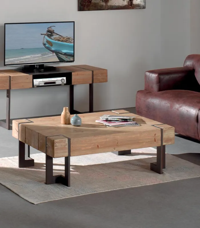 Tables Basses|Cocktail Scandinave Table basse sapin massif L 120 cm FABRIK