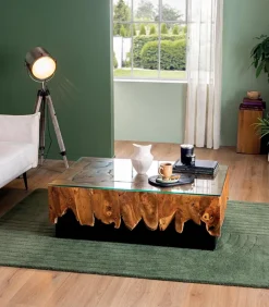 Découvrez Nos Meubles En Teck|Tables Basses|Cocktail Scandinave Table basse teck et métal BURI
