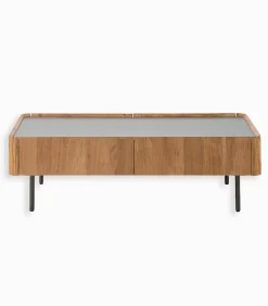 Découvrez Nos Meubles En Teck|Tables Basses|Cocktail Scandinave Table basse teck recyclé NEVADA 2 tiroirs