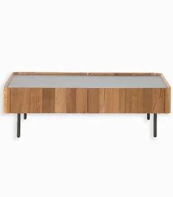 Découvrez Nos Meubles En Teck|Tables Basses|Cocktail Scandinave Table basse teck recyclé NEVADA 2 tiroirs