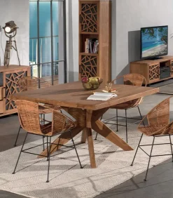 Découvrez Nos Meubles En Teck|Tables|Cocktail Scandinave Table carrée teck massif RANGI