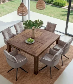 Découvrez Nos Meubles En Teck|Tables|Cocktail Scandinave Table carrée teck recyclé TRINIDAD