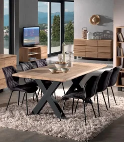 Tables|Cocktail Scandinave Table chêne massif et pieds métal HALDEN