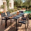 Tables De Jardin|Cocktail Scandinave Table de jardin alu noir KEROS