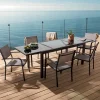 Tables De Jardin|Cocktail Scandinave Table de jardin extensible alu gris PAGAI