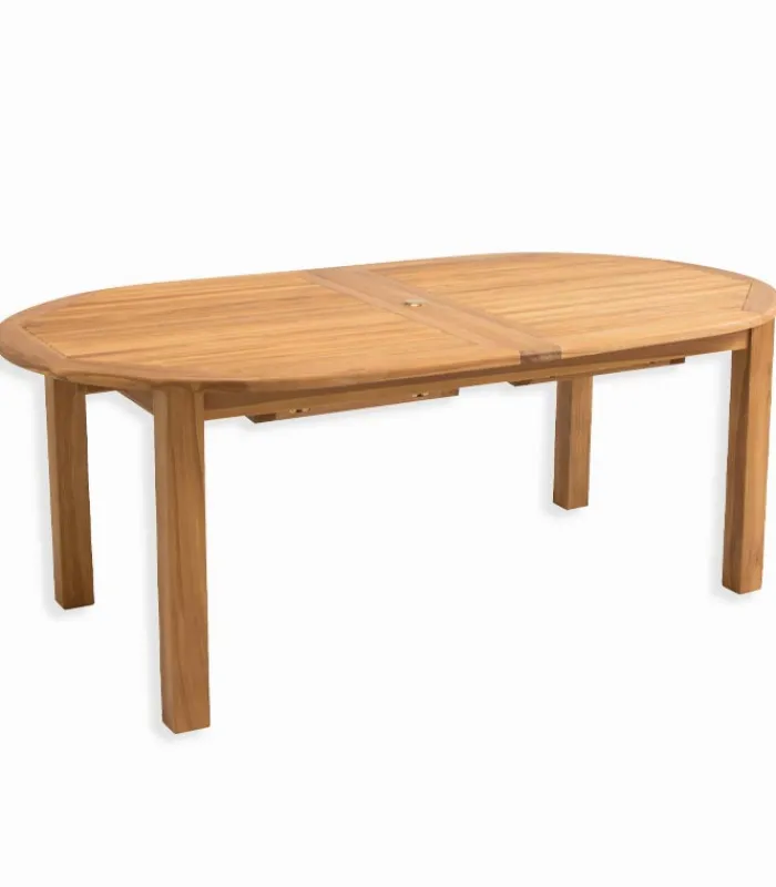 Découvrez Nos Meubles En Teck|Tables De Jardin|Cocktail Scandinave Table de jardin ovale avec allonge VARU