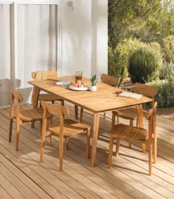 Découvrez Nos Meubles En Teck|Tables De Jardin|Cocktail Scandinave Table de jardin rectangulaire en teck FEROE