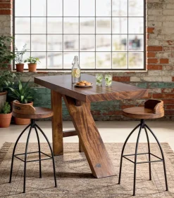 Tables|Cocktail Scandinave Table haute bois de suar LANGON