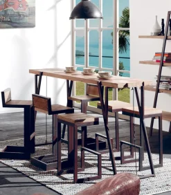 Tables|Cocktail Scandinave Table haute sapin massif et métal WESTMOUNT
