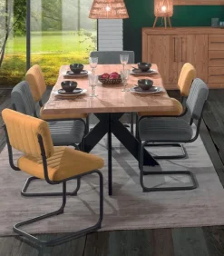Tables|Cocktail Scandinave Table pin massif pieds métal HJALMER