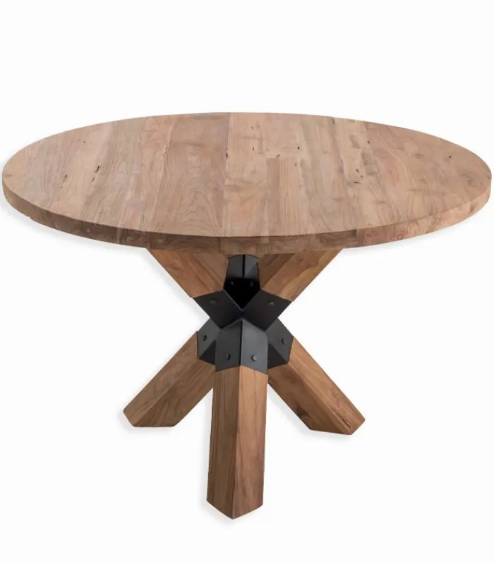 Découvrez Nos Meubles En Teck|Tables|Cocktail Scandinave Table ronde teck KWATO