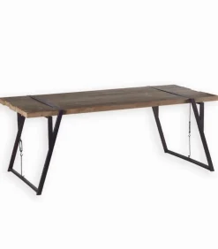 Tables|Cocktail Scandinave Table sapin massif pieds métal WESTMOUNT