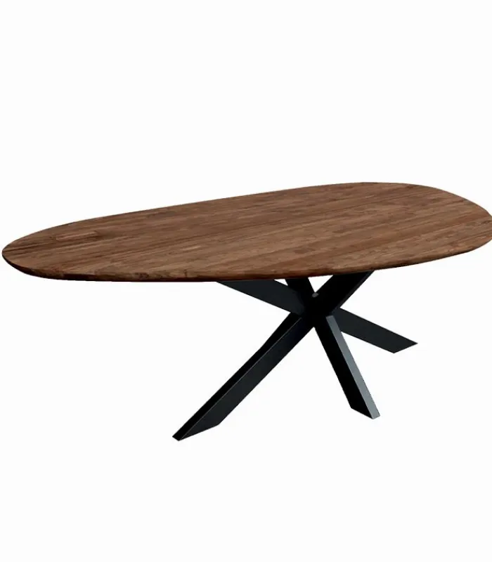 Découvrez Nos Meubles En Teck|Tables|Cocktail Scandinave Table teck recyclé BORNEO L 220 cm