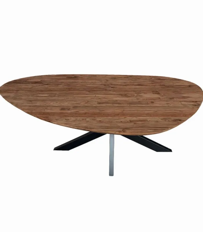 Découvrez Nos Meubles En Teck|Tables|Cocktail Scandinave Table teck recyclé BORNEO L 220 cm