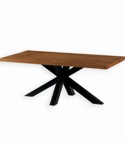 Découvrez Nos Meubles En Teck|Tables|Cocktail Scandinave Table teck recyclé pied croix métal EASTON