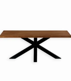 Découvrez Nos Meubles En Teck|Tables|Cocktail Scandinave Table teck recyclé pied croix métal EASTON